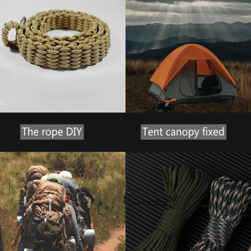 50m 650 Military Paracord 9 Strand 4mm Tactical Parachute Cord Camping Accessories DIY Weaving Rope Outdoor Survival Equipment image 4