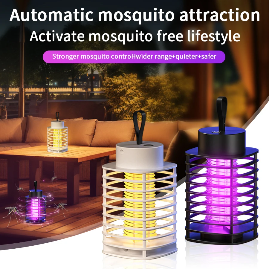 

Portable USB Electric Mosquito Killer Lamp Fly Zappers Mosquito Light Indoor Outdoor Wall Desktop Wall Hang Dual Use Household