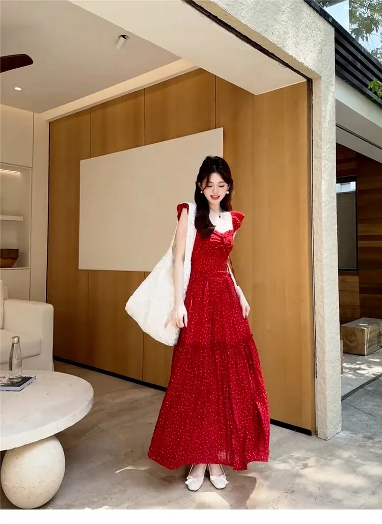 Vestidos Sin Mangas Vestido De Mujer Cumpleaños Mujer Verano Satén Con Cuello En V Correa De Espagueti Una Línea Ajustable Vacaciones Resort Vacaciones Y2K