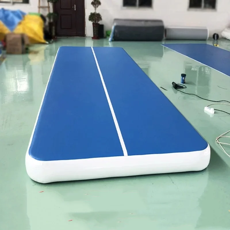 HIBADOU Inflatable Tumble Track Trampoline 8x2x0.2m Air Track Gymnastic Track Trampoline Air Track Gymnastics Air Mats With Pump