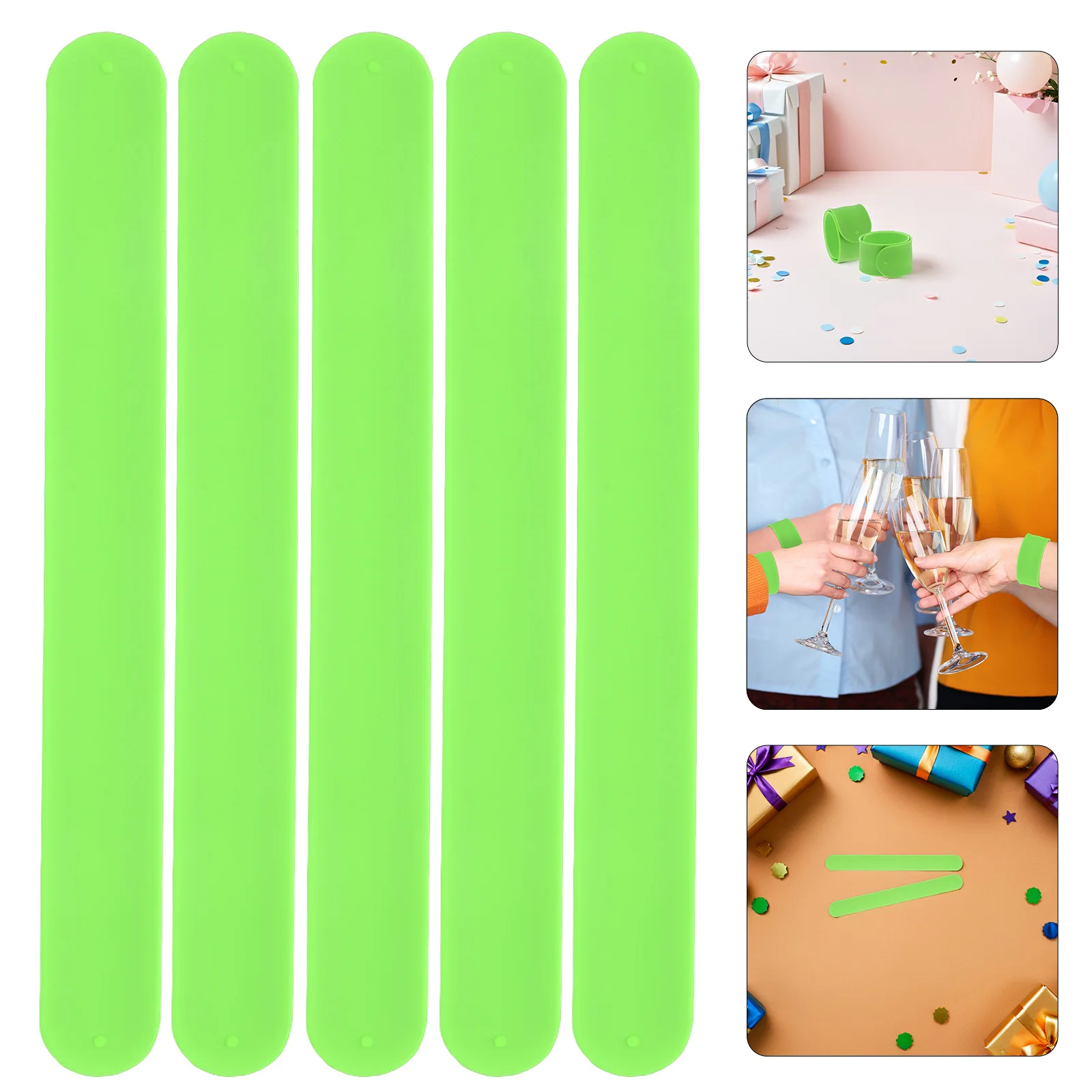 

12Pcs Slap Bracelets Silicone Blank Soft Wristbands DIY Painting Party Favors Wrist Snap Bands Birthday Halloween Christmas Gift