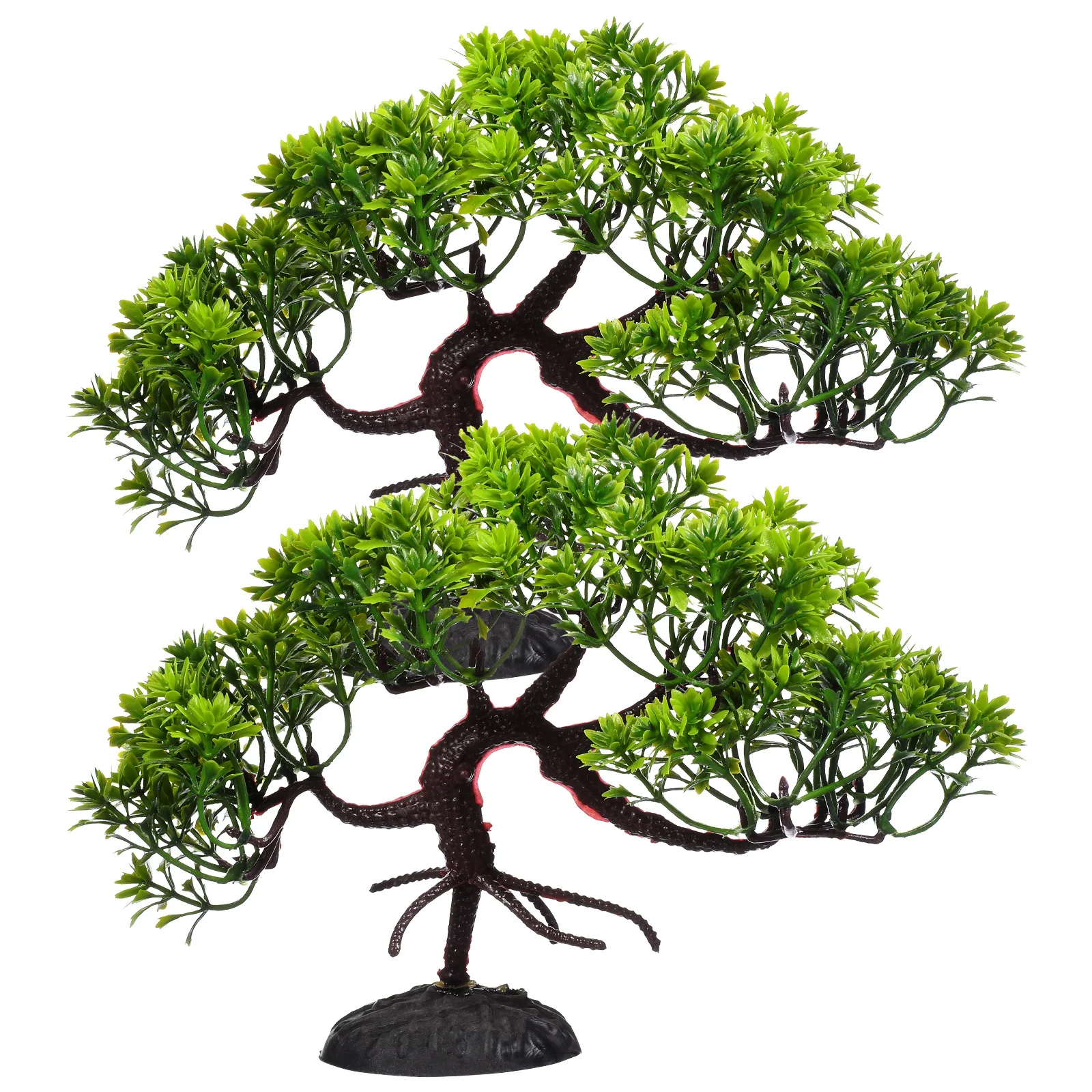 

2pcs Simulation Aquarium Pine Tree Realistic Artificial Plant Fish Tank Decoration Plastic Plants For Freshwater Saltwater