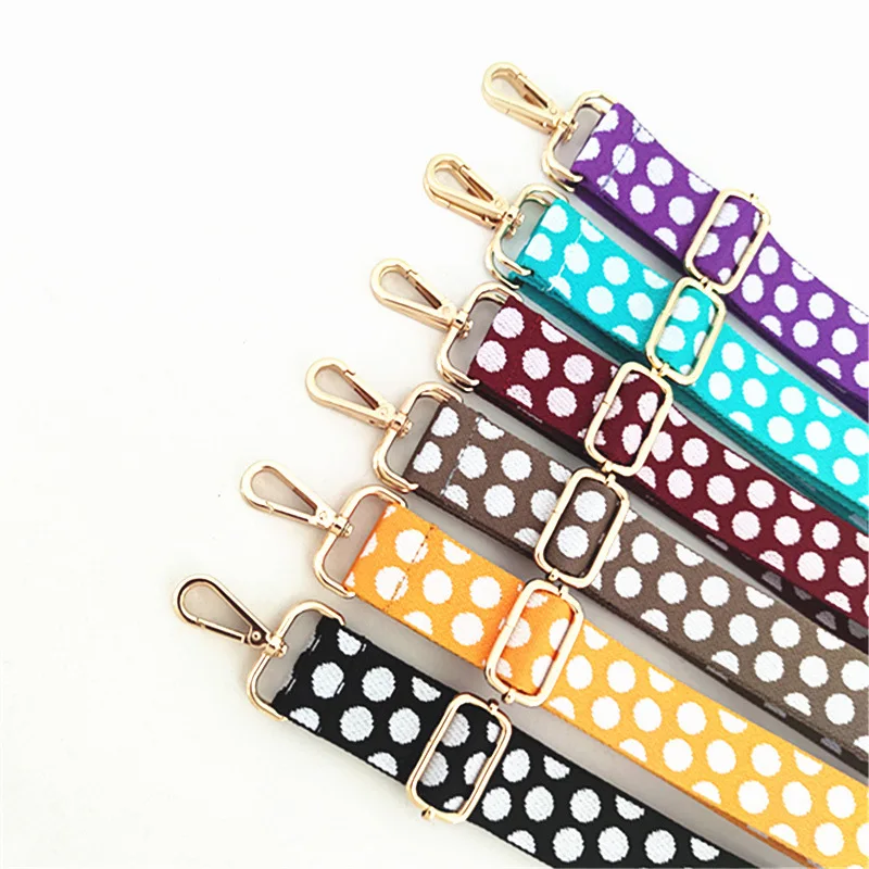 Fashion Polka Dots Bag Strap For Women Shoulder Handbag Crossbody Messenger Nylon Belts DIY Parts Accessories Bags Straps