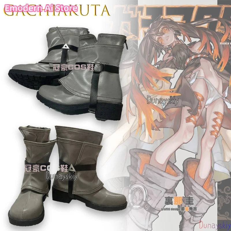 

AMO GACHIAKUTA Обувь для косплея Сапоги Аниме Наряд 코스프레 의상 Сексуальный дизайн Рождественская вечеринка Ежедневно Хэллоуин Серый Ролевая игра