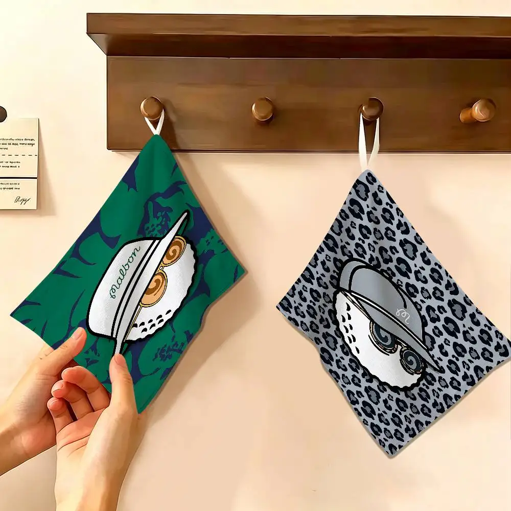 Fashion M-Malbon G-Golf Polyester Cotton Hanging Hand Towel, Super Absorbent Hand Wiping Towel for Daily Household Use