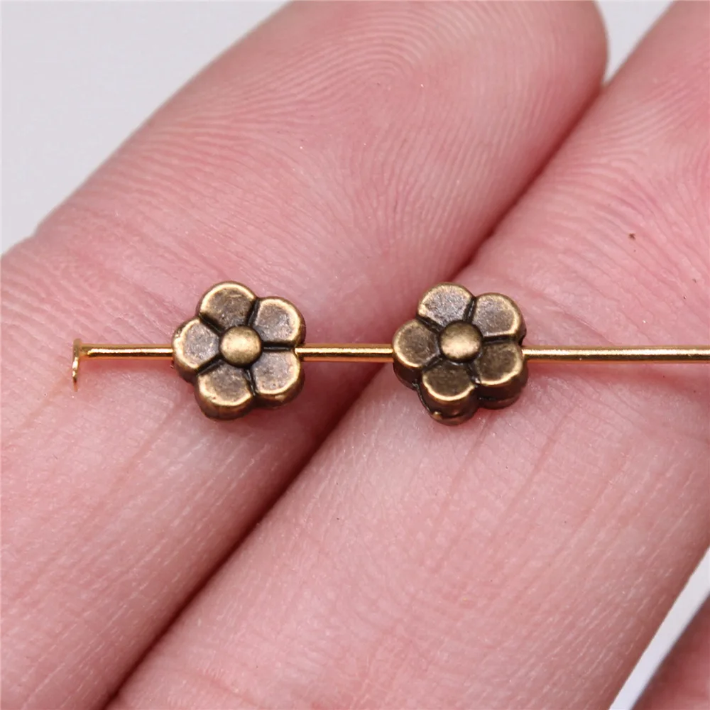 Jewelry Pendants Flower Small Hole Spacers Beads Popular Men Accessories 20pcs