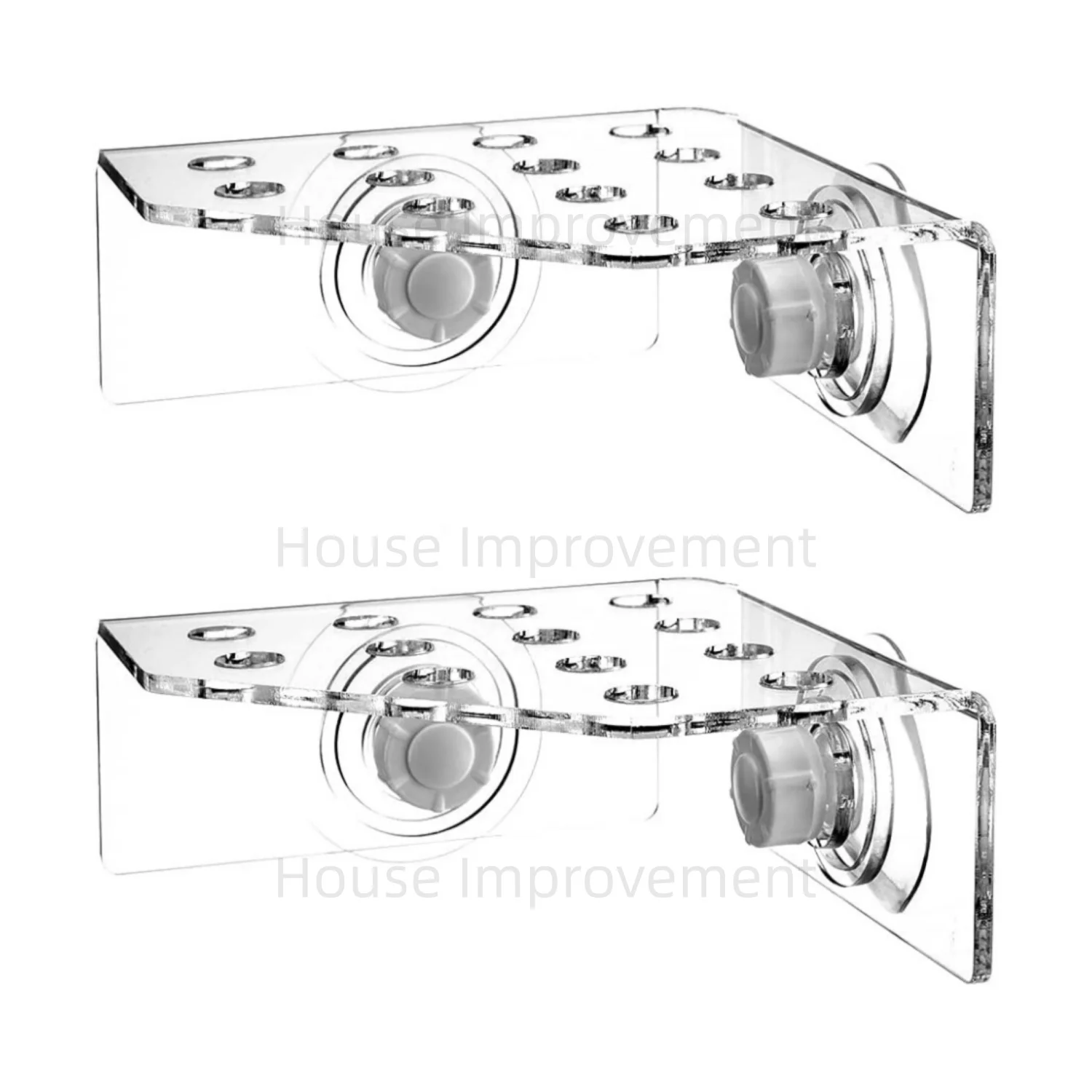 

2 Pack 13 Plug Holes Coral Frag Rack Clear Acrylic Holder for Aquarium Fish Tank Button Reef Broken Frame Enhanced Suction Cup