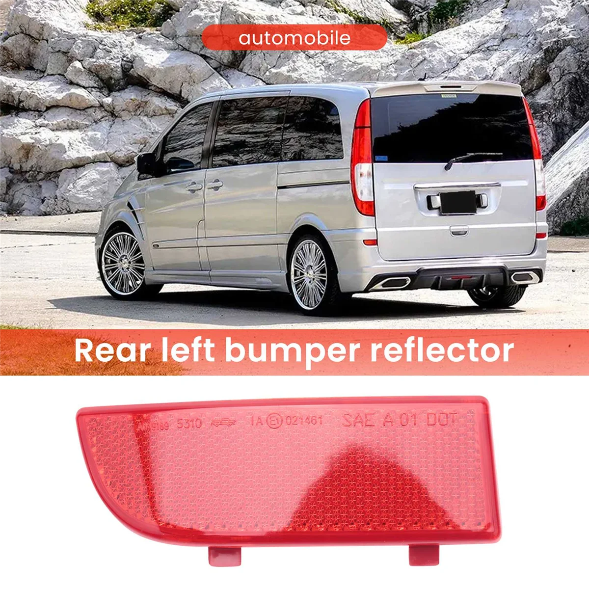 Rear Bumper Reflector Light Left for Mercedes-Benz Vito Viano W639 6398260040 6398260440 image 5