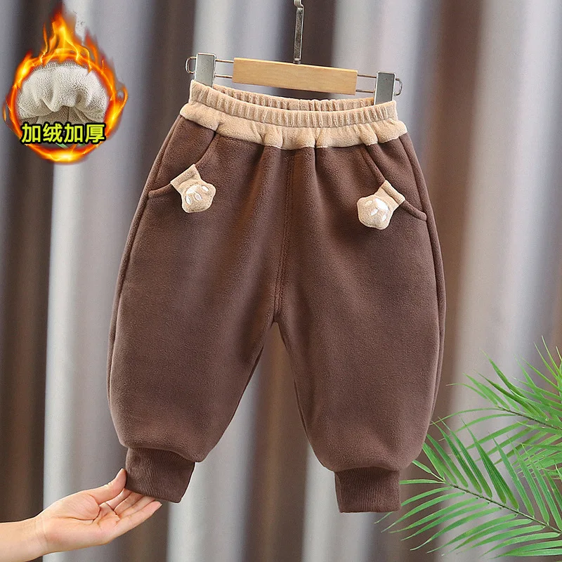 New Autumn Winter Baby Girls Clothes Children Boys Thick Warm Pants Kids Clothing Fashion Infant Trousers Toddler Sportswear