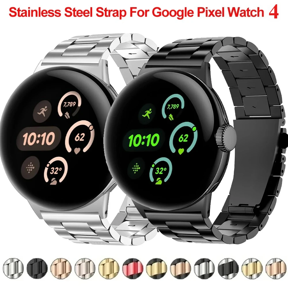 

Ремешок из нержавеющей стали для Google Pixel Watch 4 3 41 мм 45 мм, сменный браслет для Google Pixel Watch 1 2 3, аксессуар без зазоров