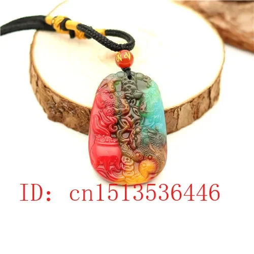 

Chinese Color Jade Treasure Toad Pendant Jadeite Necklace Charm Jewellery Fashion Accessories Hand-Carved Licu Amulet Gifts