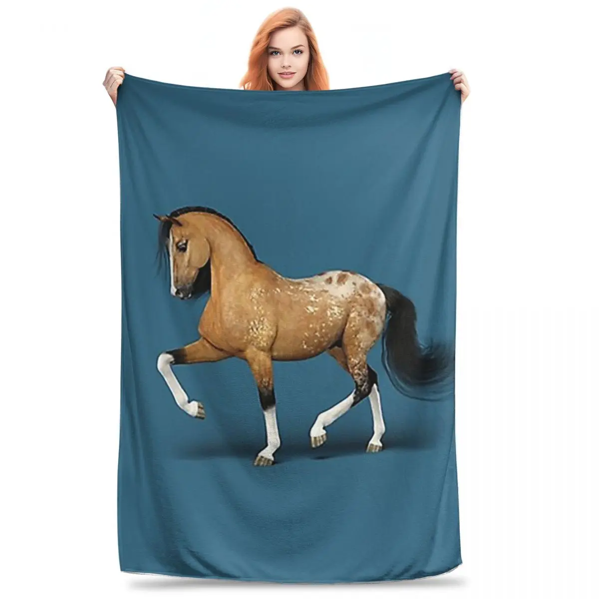 Buckskin Appaloosa Horse Blankets Fleece Throw Blankets Sofa Throw Blanket For Couch Bedding Travel Throws Bedspread Quilt