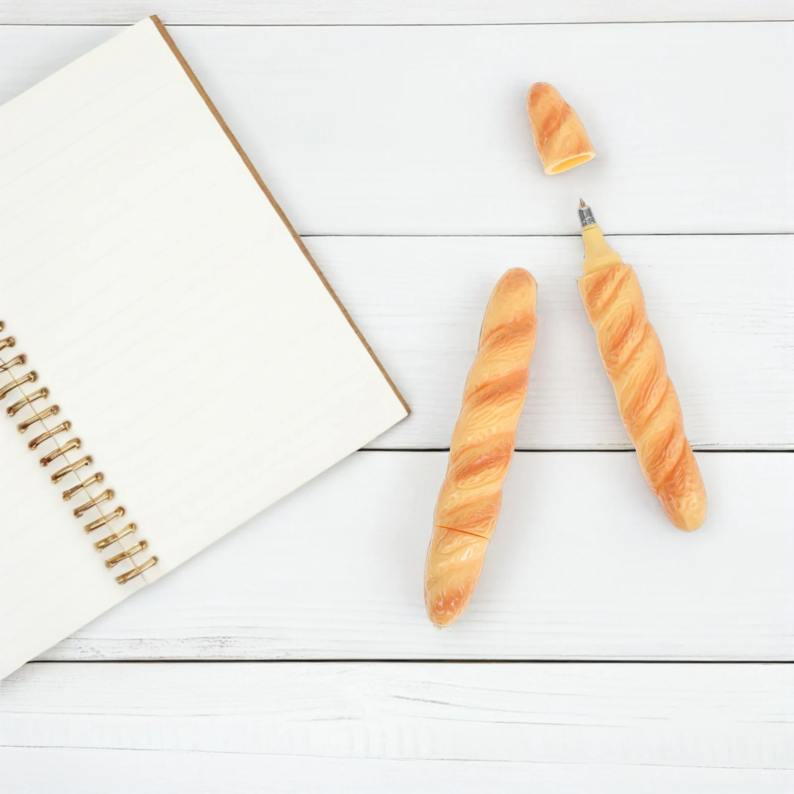 

5pcs Simulated Bread Ballpoint Pen Black Ink Portable Novelty Office Use Food Shaped Baguette Writing Stationery