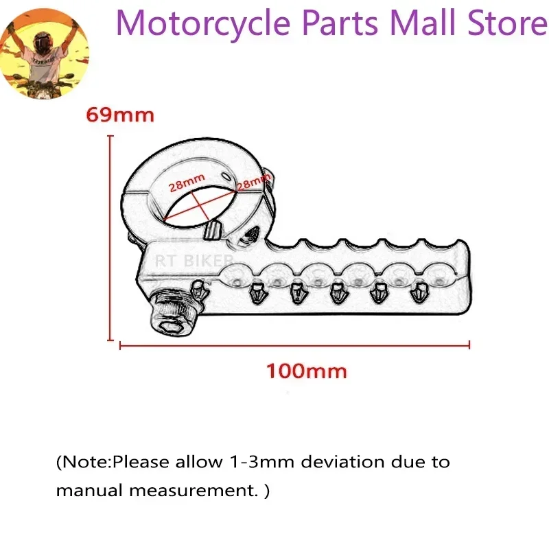 Apoio para os pés dianteiro, estacas giratórias e dobráveis para motocicleta, 22-28mm, para bmw r1200gs adv r1250gs lc f800gs r1200r s1000xr