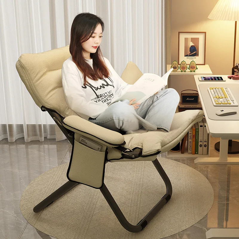 

Folding Recliner Student Dormitory Computer Chair Household Bedroom Lazy Small Sofa Balcony Single Casual Back Chair