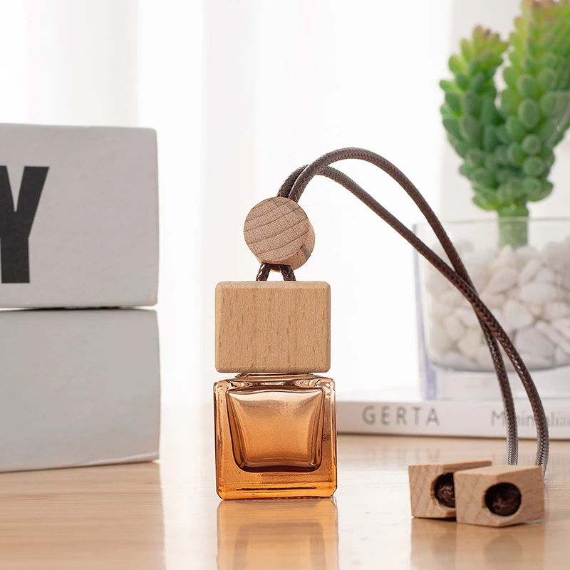 

Square Empty Bottle Car Essential Oil Diffuser Fragrance Air Freshener Scent Perfume Bottle Ornament Hanging Accessory