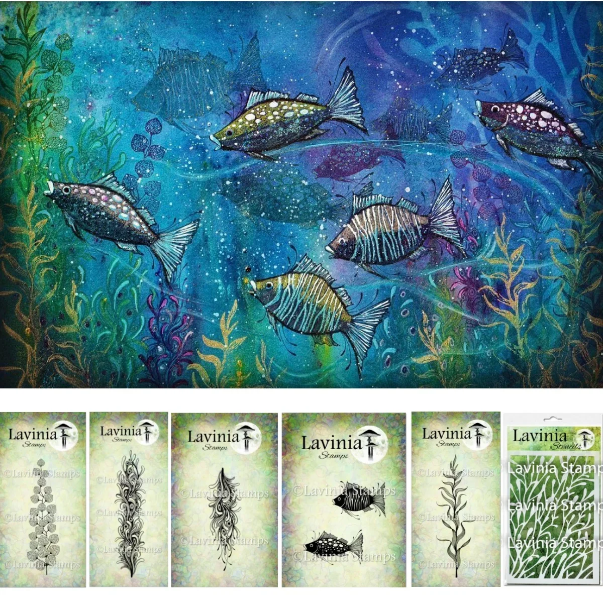 Sellos transparentes de algas marinas, pescado, Kelp marino, tarjeta para hacer álbum de recortes, papel en relieve, suministros para manualidades, plantilla de decoración
