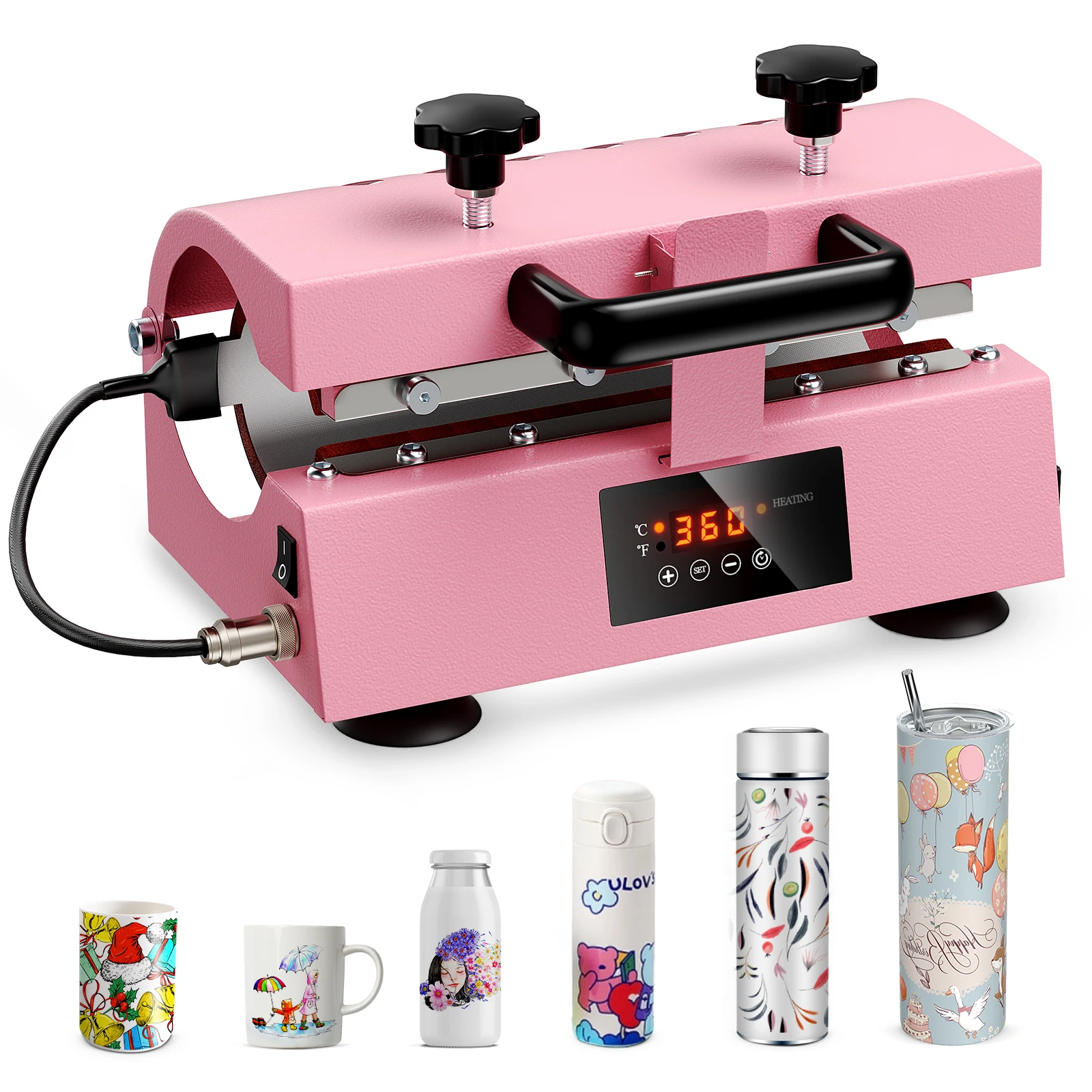 Portable Mug Heat Press Machine 500W Electric Tumbler Heat Press Suitable for 11-30oz Ceramic Cups,Coffee Cups