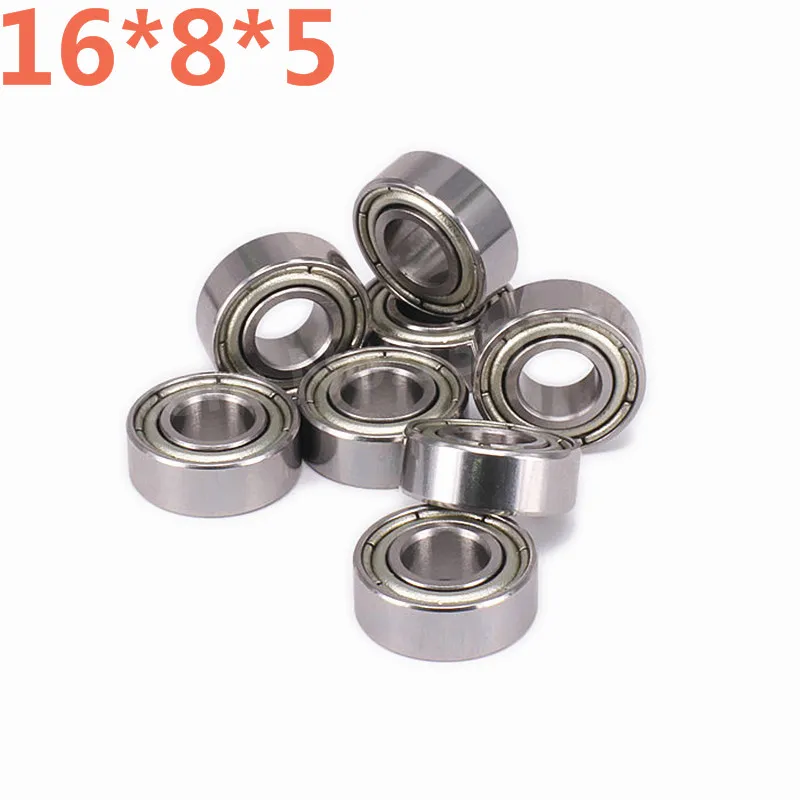 8Pcs/Pack Steel Upgraded Rolling Bearing 16*8*5mm for 1/8 HSP 85763 81070 Himoto RC Model Car Spare Part