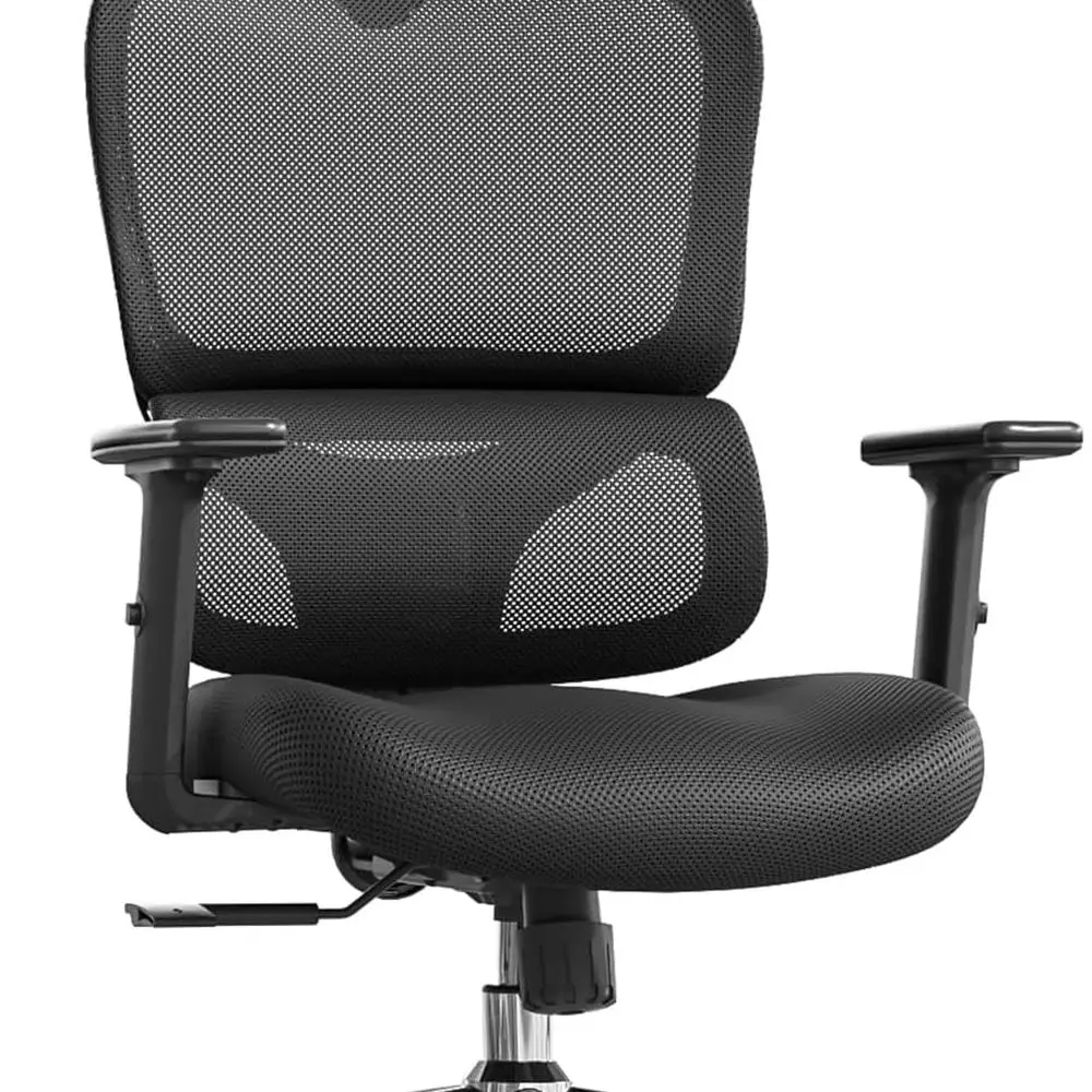 Ergonomic High-Back Office Chair with Lumbar Support and Adjustable Swivel for Comfortable Computer Work