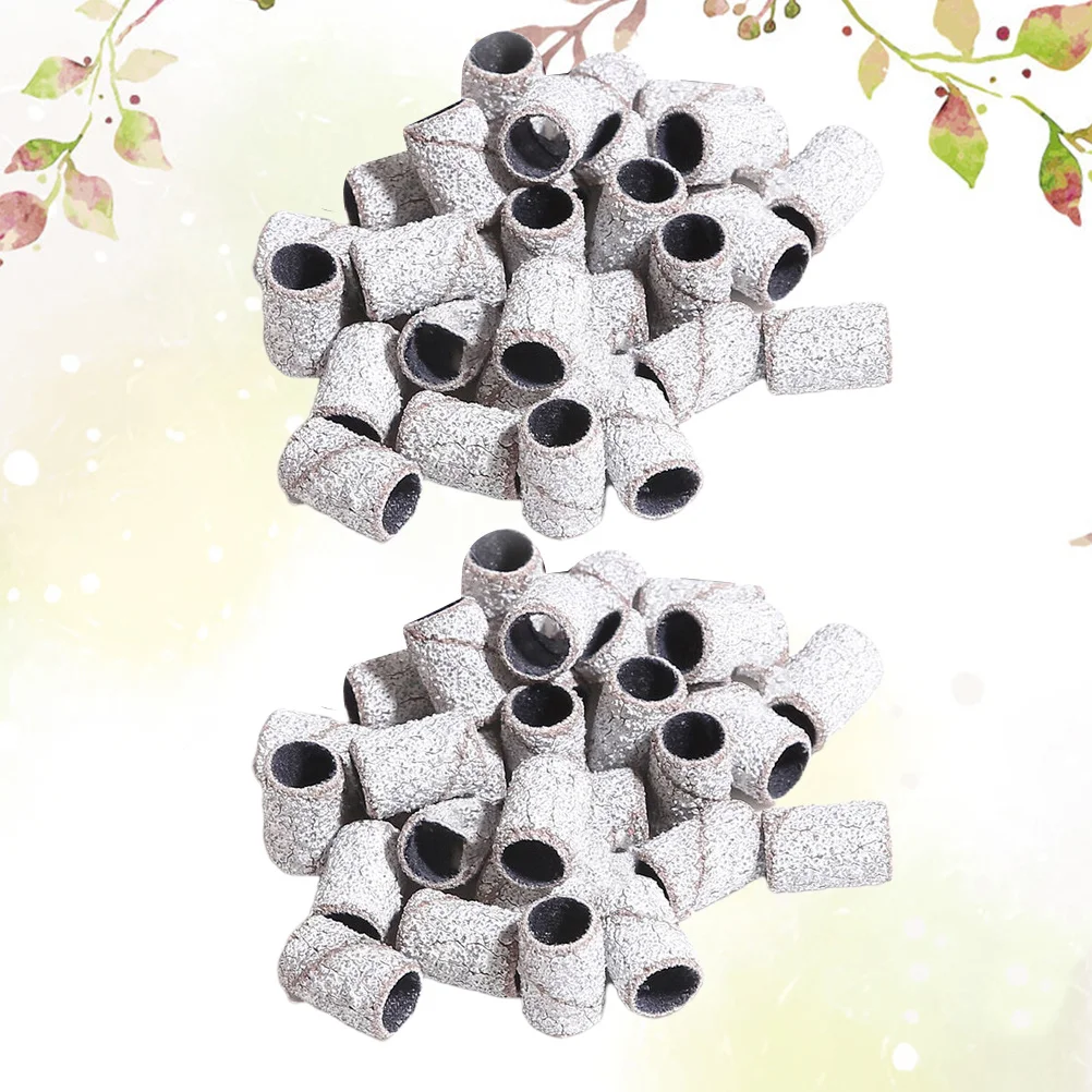 100 قطعة مسمار طحن الرملي الفرقة عالية الجودة الرملي كم هلام مزيل طلاء الأظافر 120 الأبيض هلام مزيل طلاء الأظافر طحن الملمع #5