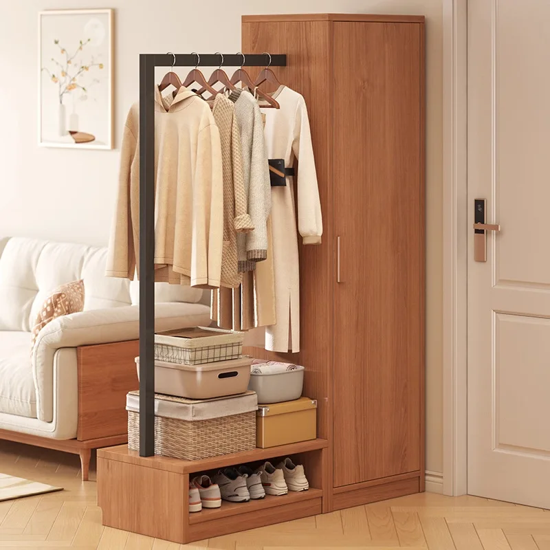 

Coat rack entry door wardrobe integrated multi-functional storage bedside storage cabinet hanger floor bedroom hanger