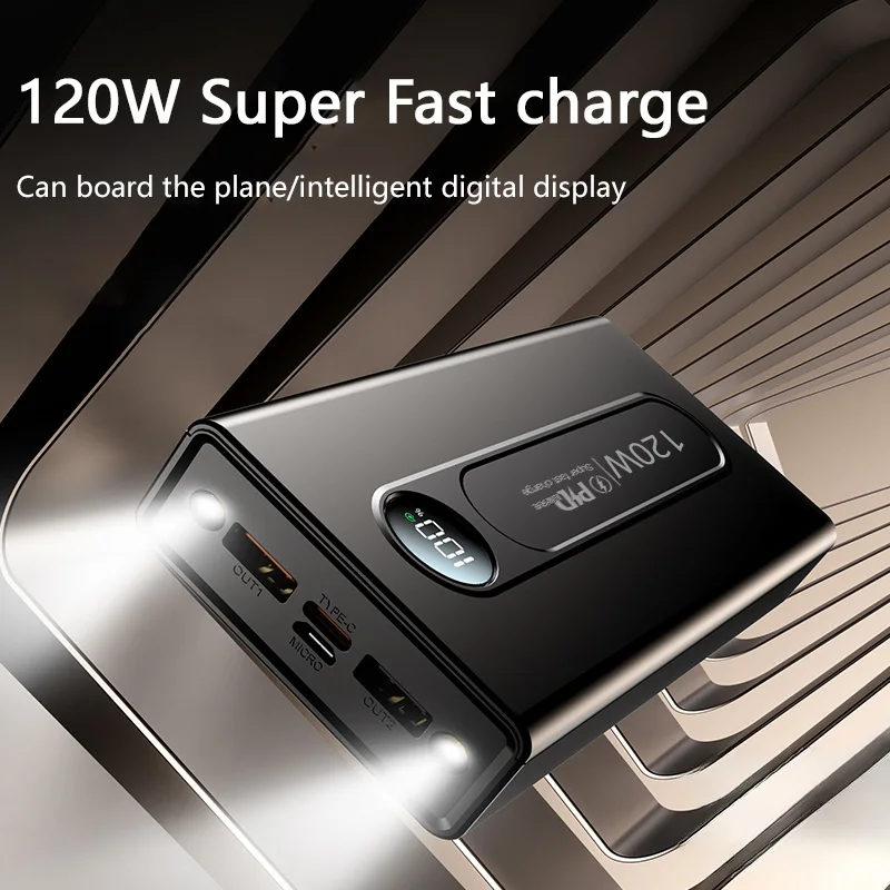 200000 mAh magnetische powerbank 120W supersnel opladen Powerbank draagbare batterijlader met hoge capaciteit voor iPhone Samsung Nieuw