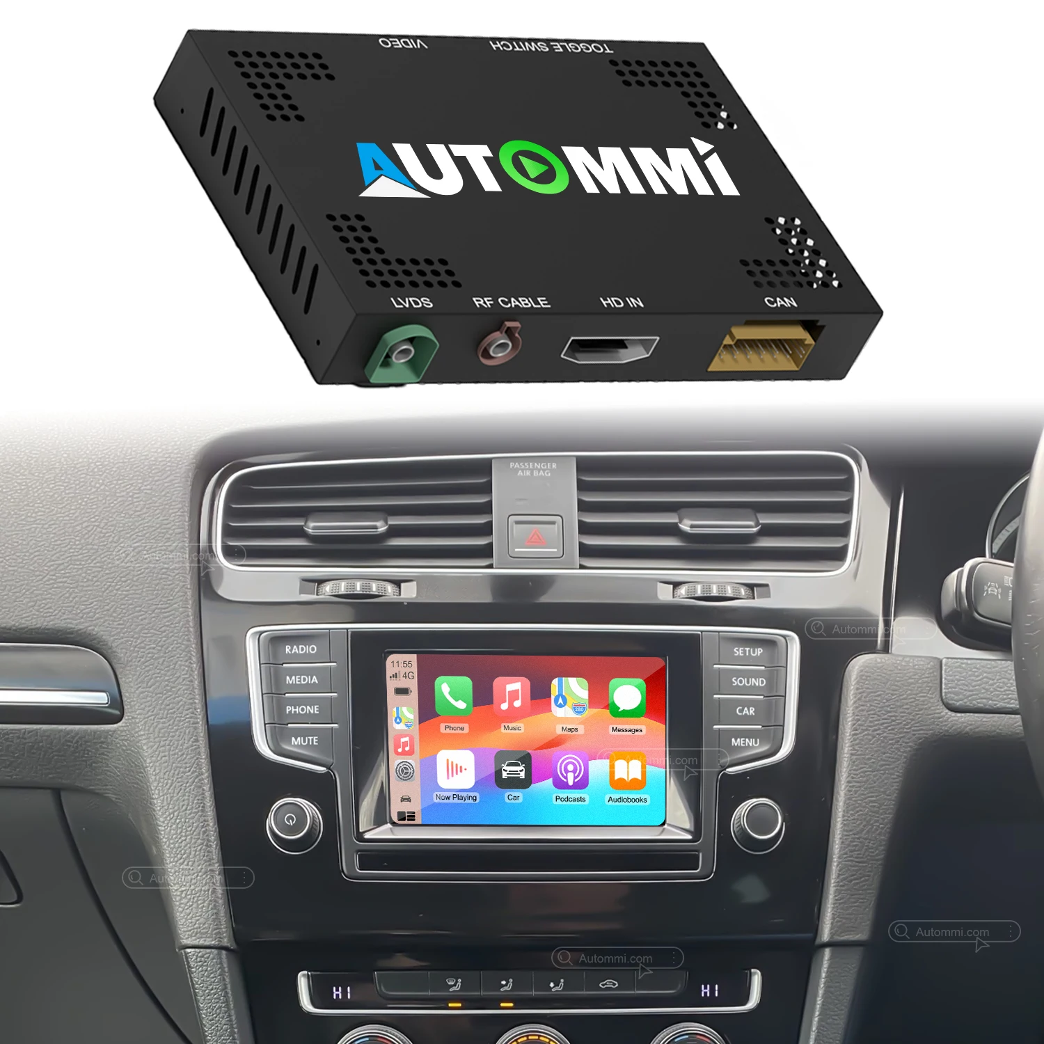Custom Wholesale Golf R GTI MK7 Wireless CarPlay Android Auto Decoder Module Interface Kit for 2010-2018 Golf