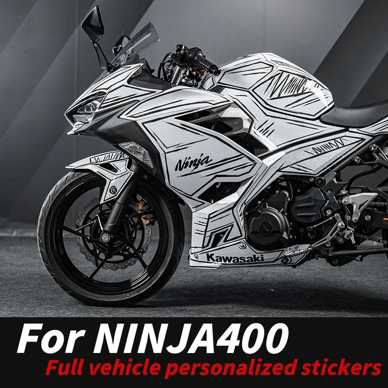 

Suitable For Kawasaki Ninja 400 Custom Full Body Racing Decals Stickers Graphics Kit Decorative Modification Accessories