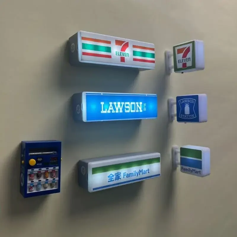 Pegatinas magneteticas creativas para nevera، Cafetería en casa، Tenda de conventia de 7 elevadas، model de juguete