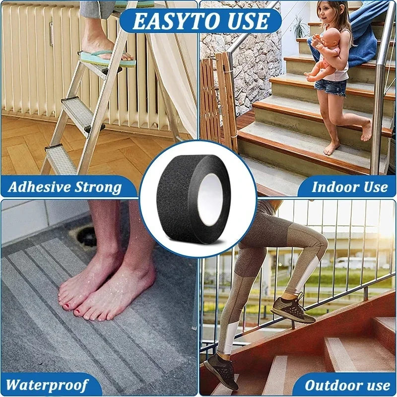 Transparent Anti Slip Tape Strips Bathroom Tubs Waterproof Sticker Comfortable Steps Ramp Stair Strong Adhesive Safety Grip Tape