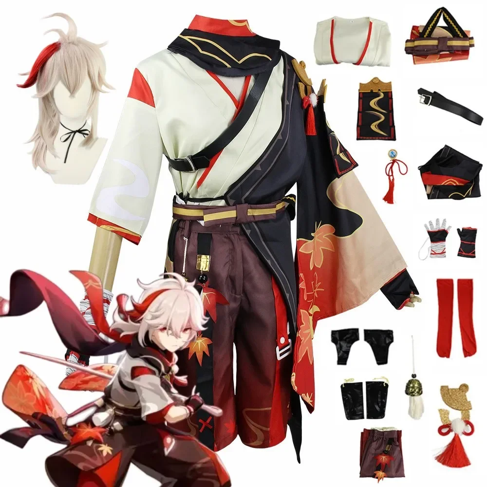 

Genshin Impact Kaedehara Kazuha Cosplay Costume Anime Halloween Carnival Costumes Game Uniform Clothes Wig Set