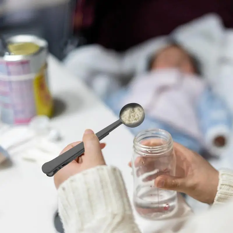 Morsetto e cucchiaio per caffè cucchiaio multifunzionale in acciaio inossidabile Clip paletta antiruggine per caffetteria per tè zucchero farina caffè