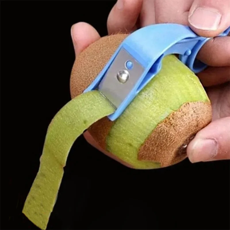 Pelador de frutas y verduras portátil, cortador de naranja Kiwi de acero inoxidable, Mini pelador Manual de patatas, herramientas de cocina para el hogar