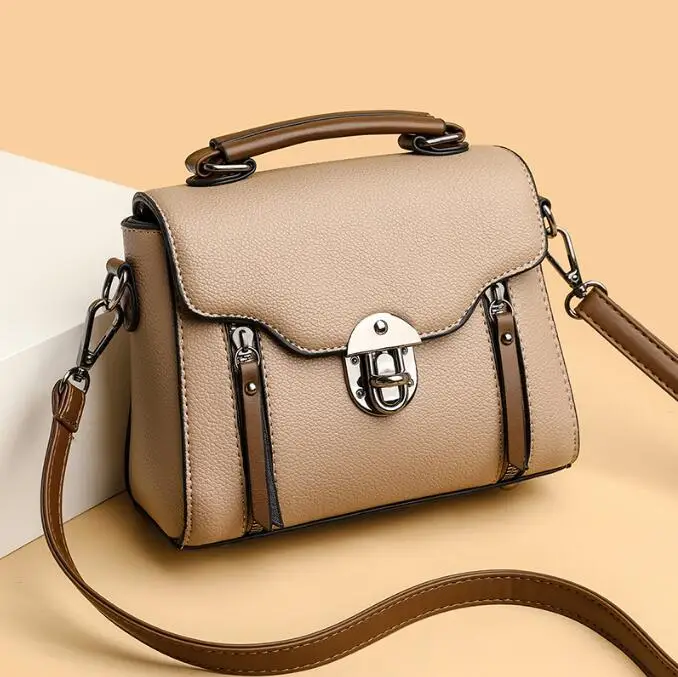 2025 New Crossbody Bag For Women PU Leather Small Square Bag Fashion Shoulder Bag Vintage Lady Handbag Messenge Bag