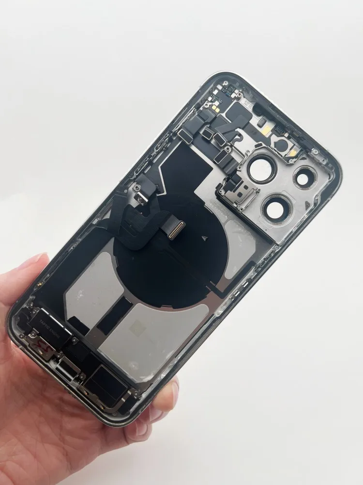 90% New, Original Disassembled Middle Frame Housing Back Glass Cover For iPhone 14 Pro Max ,with NFC Wireless Assembly image 3