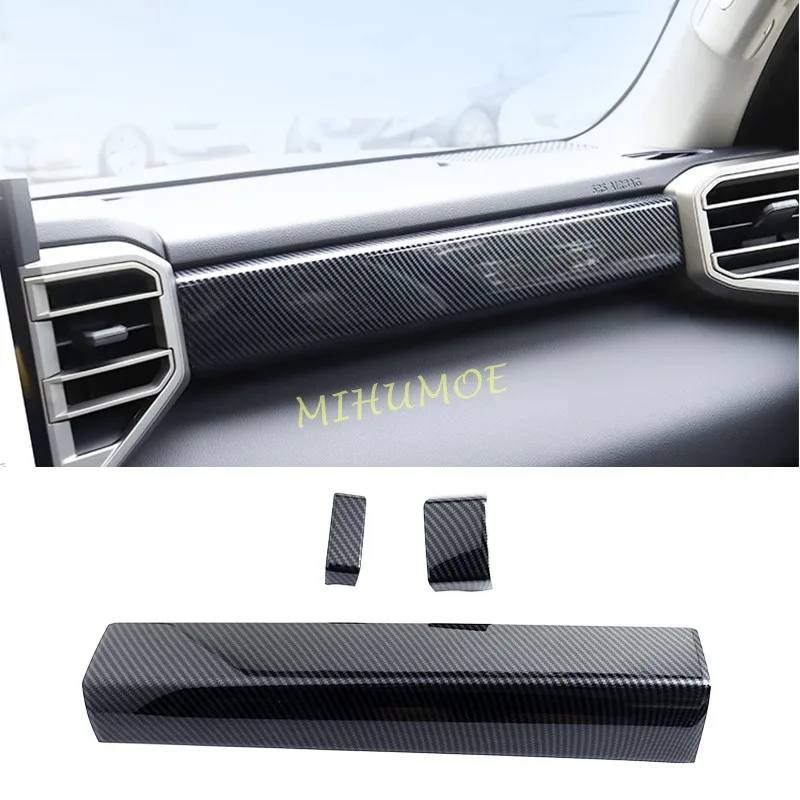 

Для Toyota Tundra Sequoia 2023 2024 2025 углеродное волокно внутренняя панель приборной панели центральная консоль декоративная полоса LHD 3 шт.