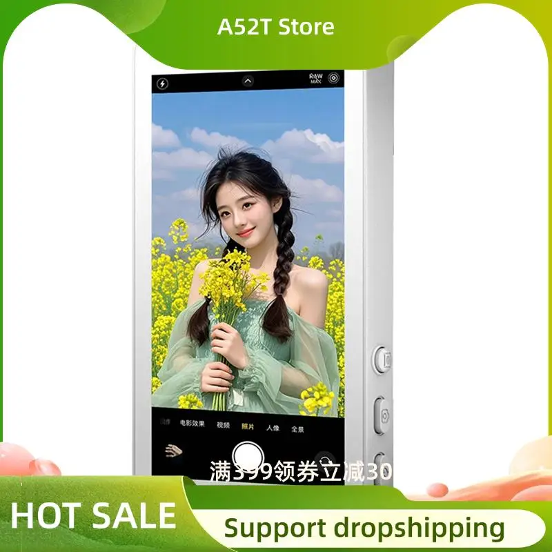A52T Selfie Monitor Screen For Phone Magnetic Rear Camera Self-Timer For Iphone Android For Live Streaming Video Recording