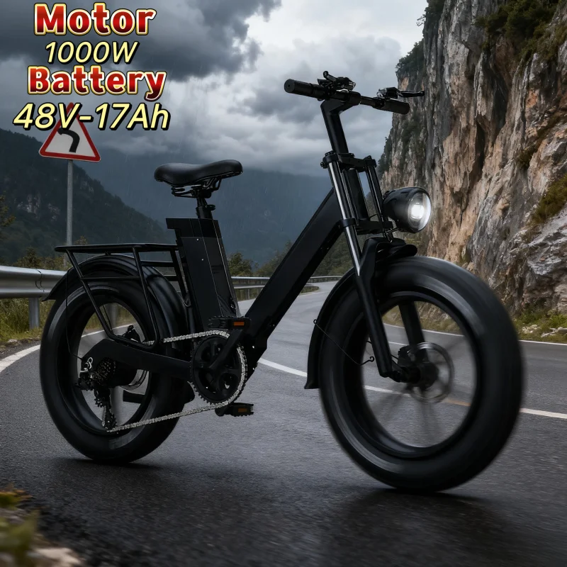 

New E-Bike 20-inch multifunctional mountain off-road electric bicycle MZ-1 built-in 1000W motor 48V17AH battery electric vehicle