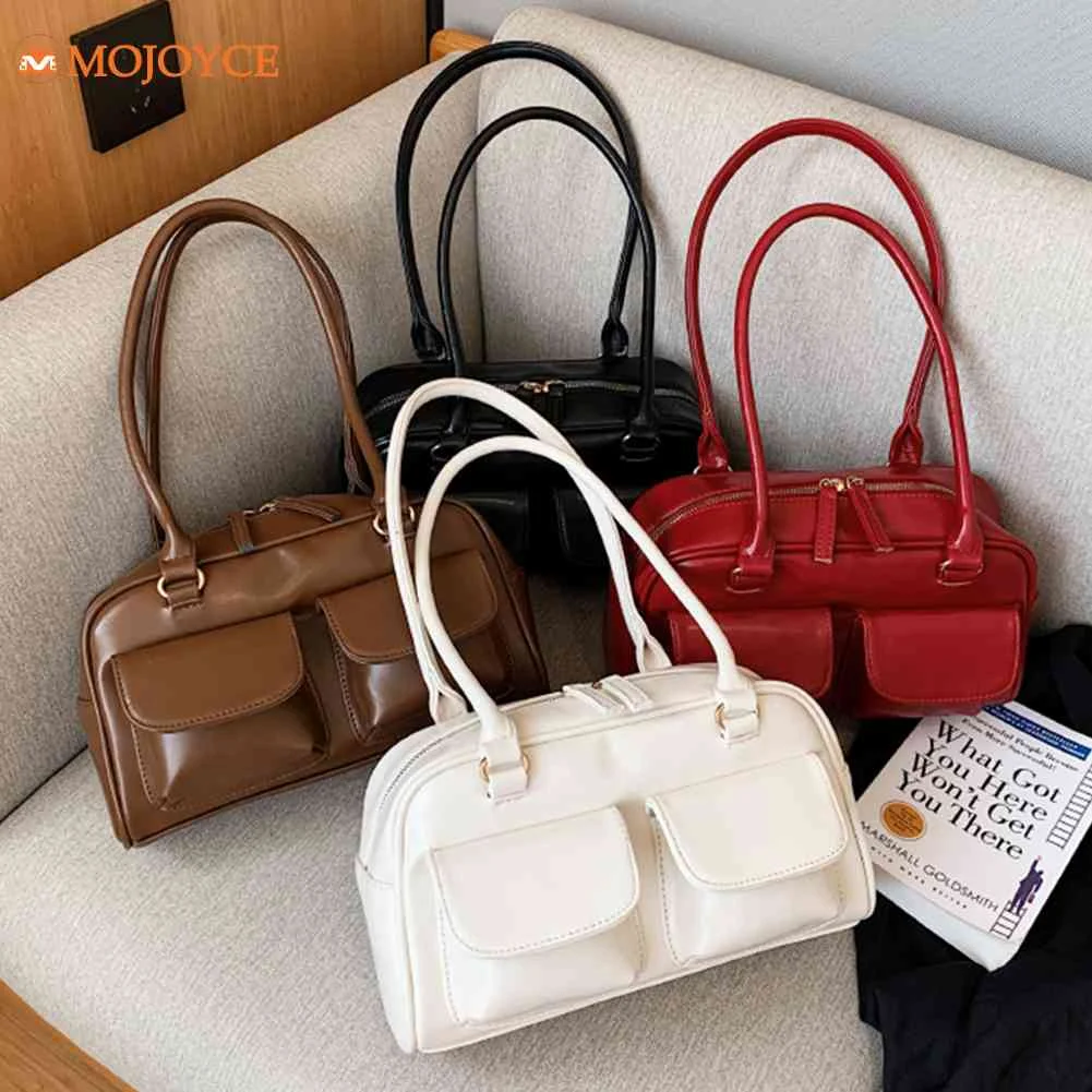 Luxury Women's Hobo Bag Patent Leather Multi Pocket Brand Designer Handbag Female Satchels Underarm Bag Fashion Tote Bag Purses