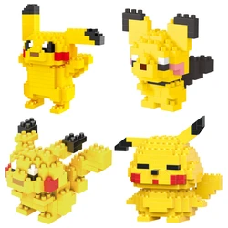 Décennie s de construction Pokémon Pikachu, jouets d'action simples, petit modèle de diamant, monstre de poche, cadeau de renforcement, nouveau, 108