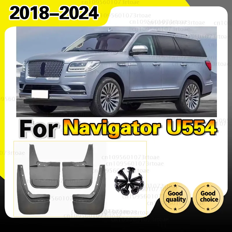 Guardabarros para Lincoln Navigator U554 2018~2024 2019 2020 2021 2022, Protectores Contra Salpicaduras, Accesorios para Auto, 4 Piezas