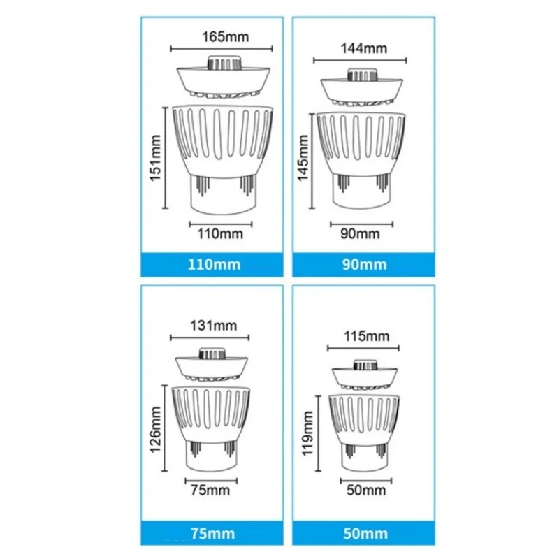 1pc Fish Pond Filter Fittings Water Surface Filter Drain Block Out Fodder Fallen Leaves 50/75/90/110mm Filter Accessories