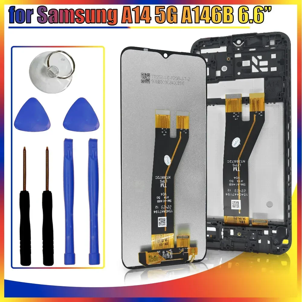 6.6\'\' for Samsung Galaxy A14 5G A146B LCD Display Touch Screen Digitizer Assembly Replacement for Samsung A14 A146B SM-A146B LCD