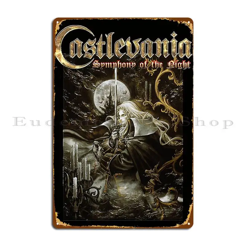 Castlevania Symphony Of The Night Metal Plaque Poster Party Customize Bar Print Wall Mural Tin Sign Poster