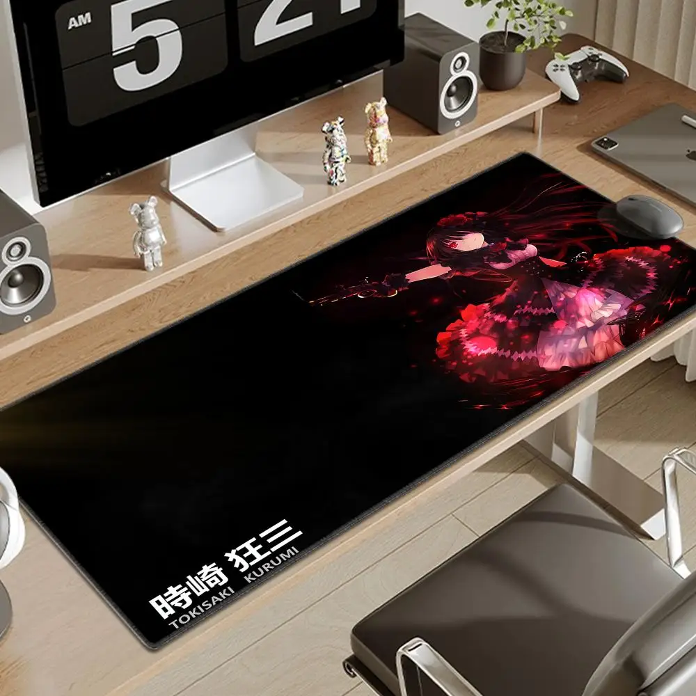 Game Laptop Expand Desk Mat HD Printing PC Office Accessories Large Anime Date A Live Tokisaki Kurumi Mouse Pad 900x400mm Carpet