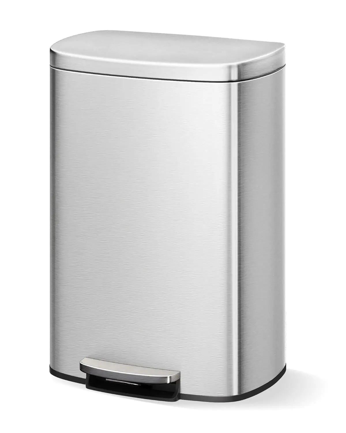 

Stainless Steel Kitchen Trash Can - 13 Gal Large Capacity, Rustproof with Soft Close Lid & Removable Bucket