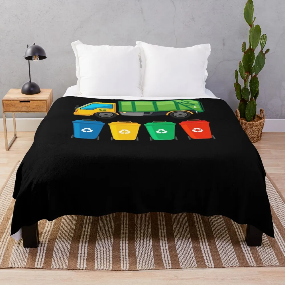 

Garbage Truck Throw Blanket fur blanket oversized throw blanket