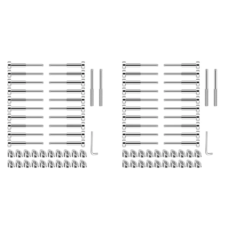

ABZC-Invisible Cable Railing Kits, T316 Stainless Steel 40Pack Terminal And 40Pack Beveled Angle Washers For Cable Railing