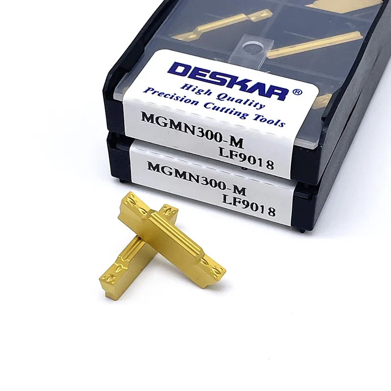 10PCS DESKAR MGMN150 G 200-G 250-G 300 M 400 M 500-M LF9018 Mesin Bubut CNC กลึงแทรกคาร์ไบด์สำหรับเหล็ก MGEHR